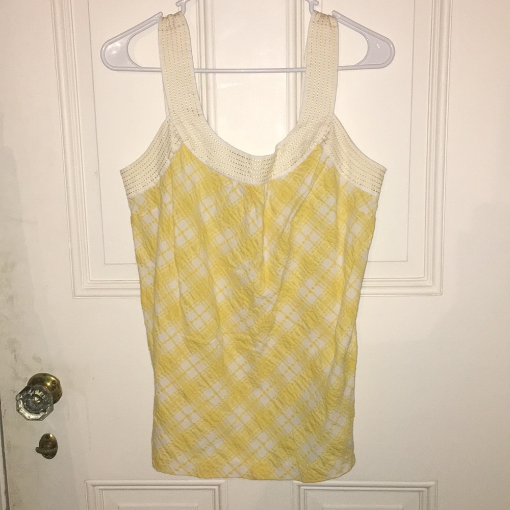 Lilly Pulitzer Yellow and White Tank Top